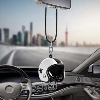Car Pendant Cute Helmet Rearview Mirror Hanging For Of  Cartoon Auto