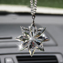 Load image into Gallery viewer, Car Pendant Transparent Crystal Snowflakes Decoration